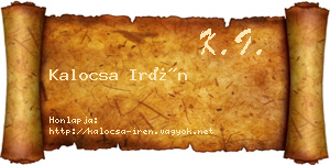 Kalocsa Irén névjegykártya